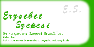 erzsebet szepesi business card